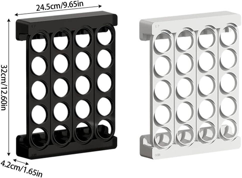 20 Capacity Coffee Pods Shelf Space Saving Wall Mounted ABS Display Rack Kitchen Counter Storage