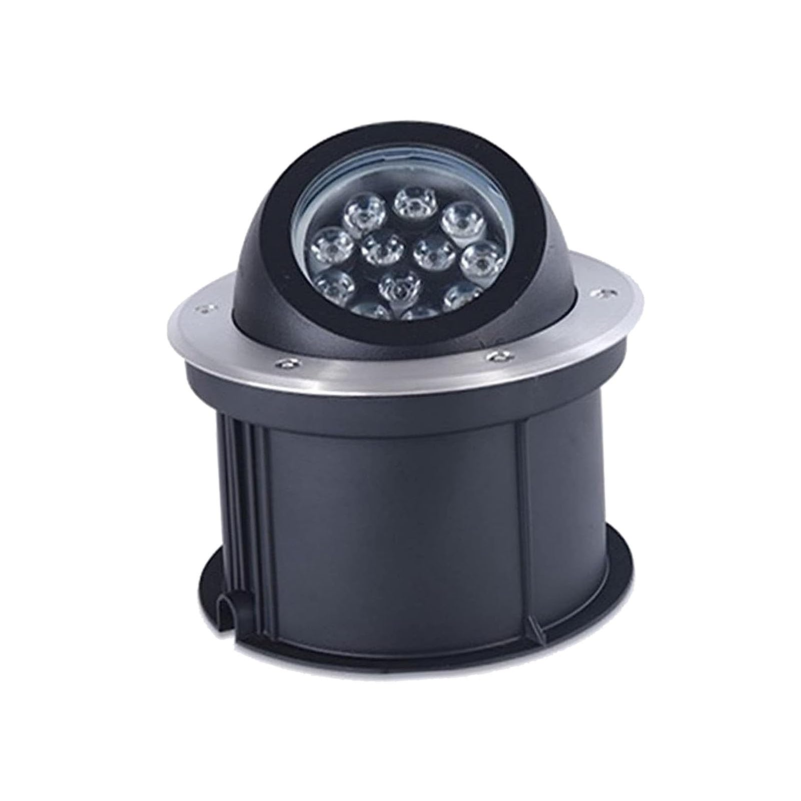 Oświetlenie ogrodowe - zewnętrzne lampy do wkopywania w ziemię, okrągła lampa LED ze stali nierdzewnej do wkopywania w ziemię, wodoodporna lampa punktowa IP67 do ogrodu,Yellow-9W(24V)