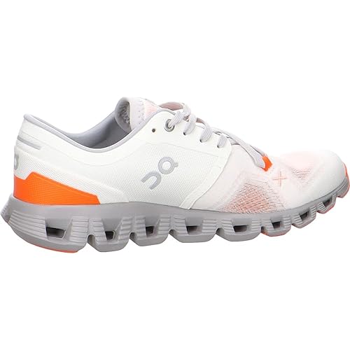 On Women's Cloud X 3 Sneakers, Ivory/Alloy, 9 Medium US