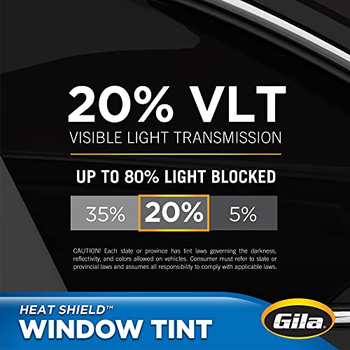 Gila Nrs44 Basic Limo Black 20-Percent Vlt Scratch Resistant Automotive Window Tint, 20% Limo Black, 24" X 6.5' #TOP5