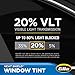Gila NRS44 Basic Limo Black 20-Percent VLT Scratch Resistant Automotive Window Tint, 20% Limo Black, 24