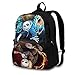 Undertale Sans - Mochila escolar con doble compartimento para estudiantes de 16,5 pulgadas, apta para niños y niñas, escuela, universidad, viajes al aire libre