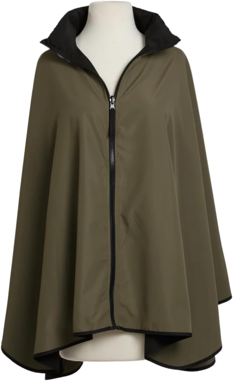 Rainraps Rain Poncho Jacket Waterproof Rain Cape | One-Size Reversible Rainproof Lightweight & Fast-Drying | Hooded Wrap