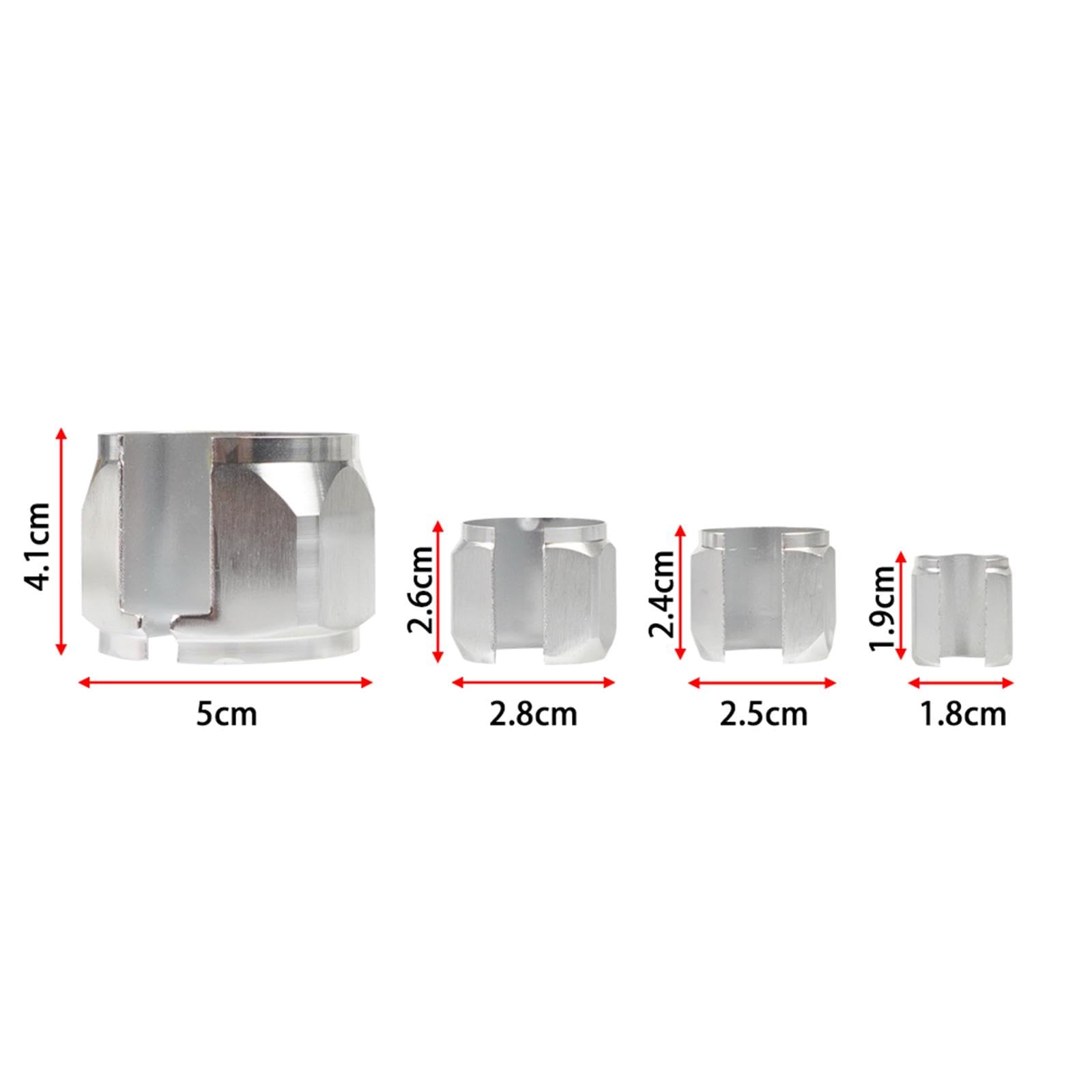 Braid Hose Sleeving Kit Aluminium Edelstahl Geflecht Austausch Schlauchset Dekorativ für Autowerkstatt Reparatur Motorenbau, Silber