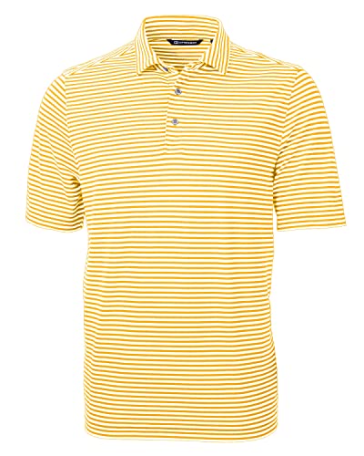 Polo para hombre Cutter & Buck Virtue Eco Piqué con rayas y materiales reciclados miniatura 1