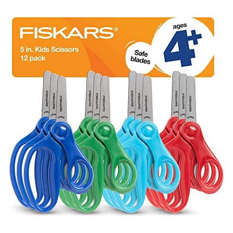 Fiskars 5 Inch Blunt Tip Kids Scissors Classpack Cover