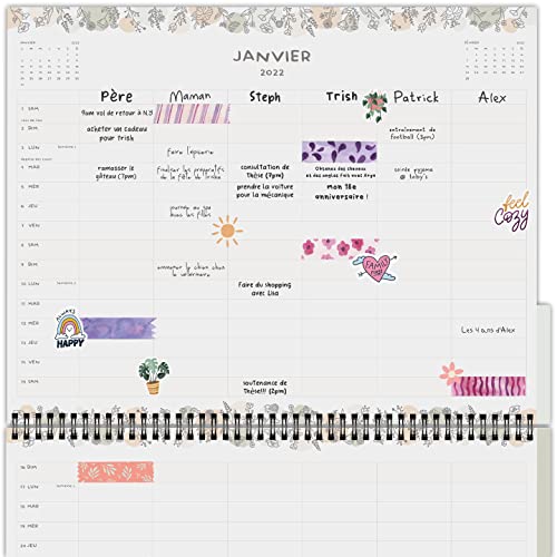 Calendario Familiar 2022 - Francés Cover