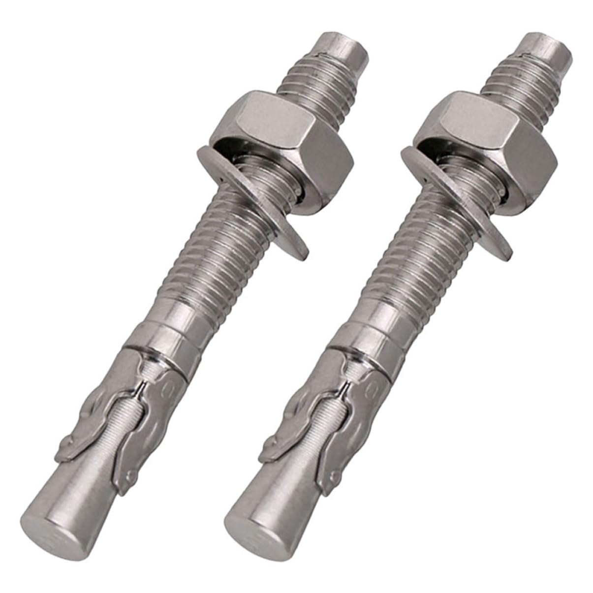 SOLUSTRE Stainless Steel Concrete Wedge Anchors Heavy Duty Wall Fasteners Expansion Screw Anchors for Indoor/Outdoor