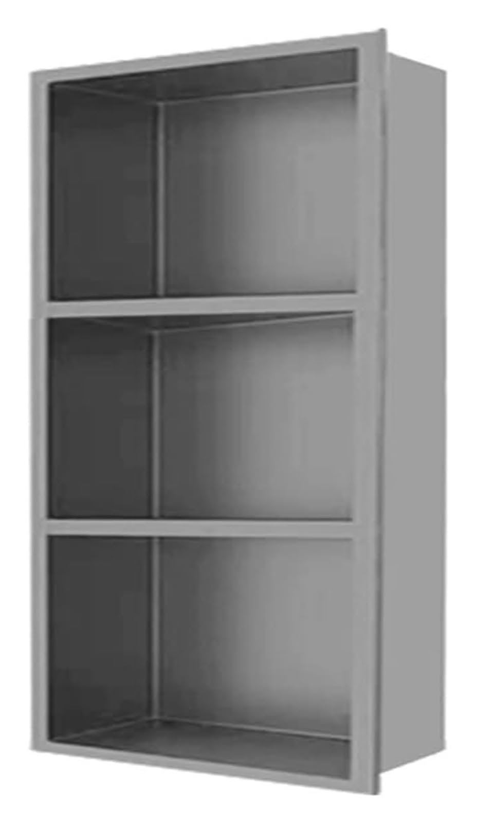 QUSYZD Stainless Steel Shower Niche, One-Piece Recessed Organizer Shelf for Bathroom Storage/Shampoo/Toiletries, Waterproof Insert Shower Rack,Black,70x28x12.5cm,Grey-90x28x12.5cm