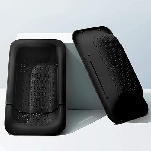 Miniatura 5 de Coladores y coladores plegables para fregadero, cesta extensible de plástico para frutas y verduras, cesta escurridor para cocina (longitud 13.6 a