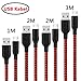 Produktbild Fodlon Micro USB Kabel, 4 Pack Nylon USB 2.4 Datenkabel Ladekabel Schnellladekabel Android Smartphones für Samsung Galaxy S6 / S5 / S4 / S3 /S7 / S7 Edge, HTC, LG, Sony, Nexus (USB Kabel)