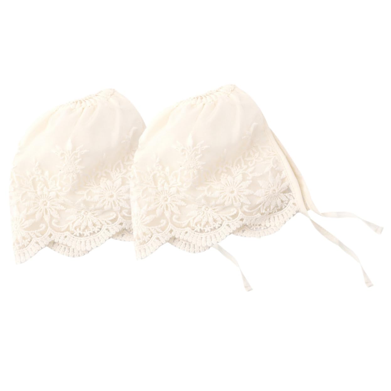 Mipcase 2 Pièces Bonnets Dentelle pour Bébés Chapeaux Été Élégants pour Nourrissons Mois