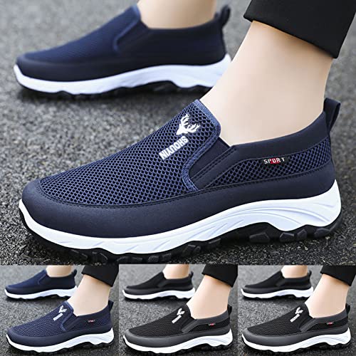 Men's Mesh Knit Slip-on Loafers Casual Shoes Casual Penny Driving Loafers Comfortable Breathable Slip On Boat Shoes for Men2