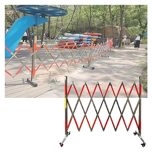 Barrière de sécurité rétractable en acier inoxydable argent et rouge 1,5m