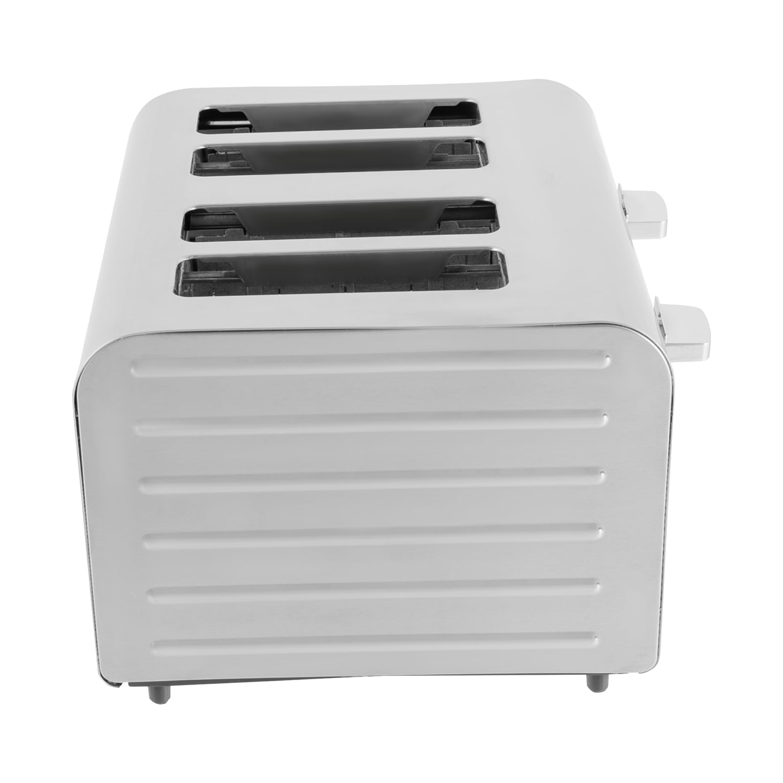 Tostapane in acciaio inox a 4 fette per casa, panetteria, snack bar, ristorante, caffetteria, argento, 27,8 x 28 x 19,3 cm, 1500 W, 220 V, 50 Hz