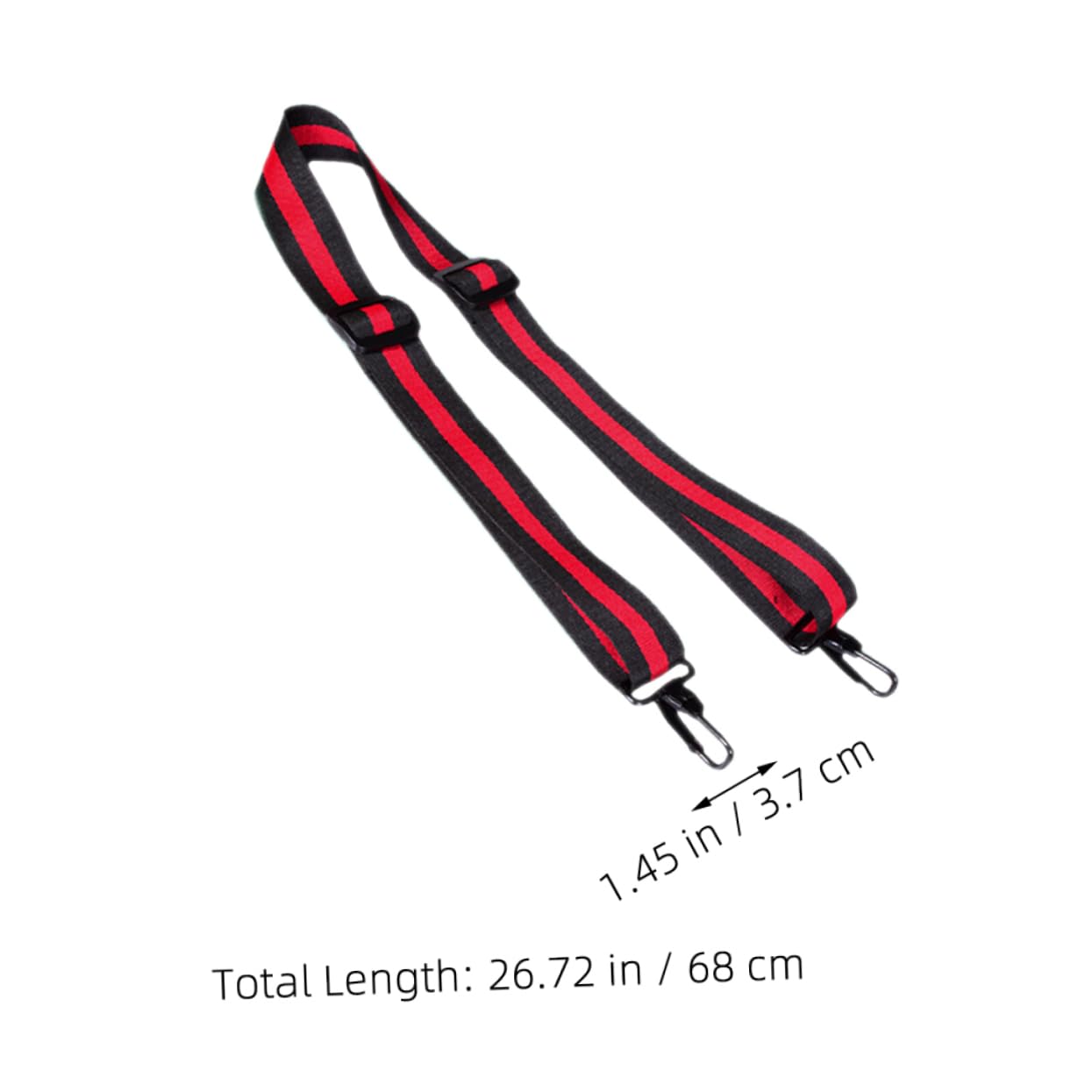 Totority Adjustable Drum Sling Strap Striped Shoulder Belt with Hook Snare Drum Accessory for Percussion Instruments