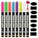 DIGIELE Marqueur Craie Effacable, Craie Feutre Liquide 8 Couleurs, 0.7 - 1mm Pointe Fine, Séché ou Mouillé Effaçable pour Tableau Noir, Ardoise, Miroir, Ardoise Magique, Vitre & Menu + 16 Étiquettes