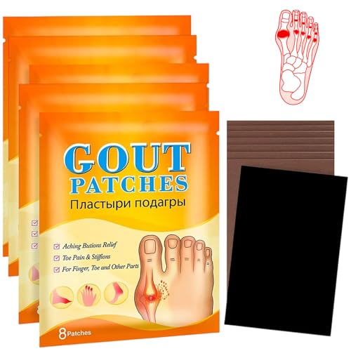 40Pcs Gout Relief Instant Gout Treatment for Pain & Swelling Reduce Inflammation Instant Gout Reliefpatches Easy to Carry Not Easy to Fall Off Daily Joint
