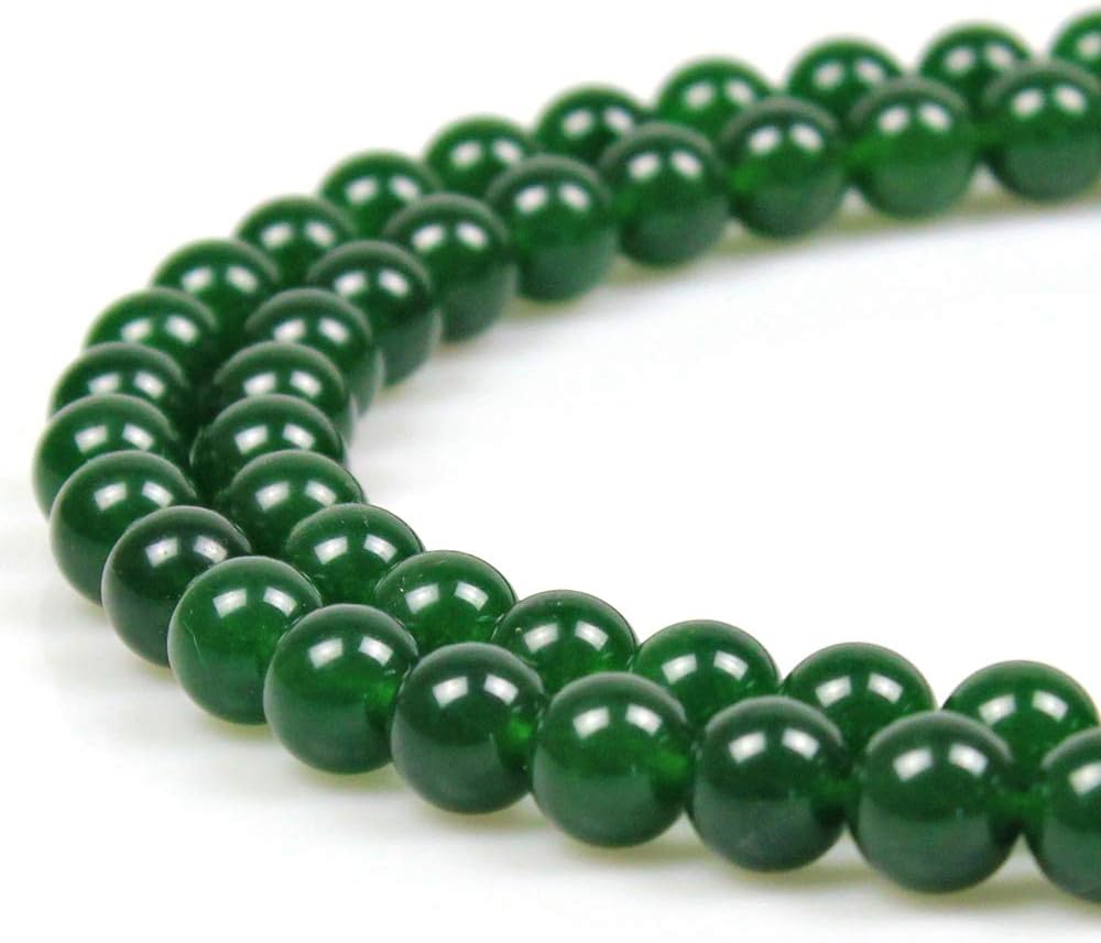 JARTC Natural Taiwan Jade Round Loose Beads for Jewelry Making DIY Bracelet Necklace (6mm)