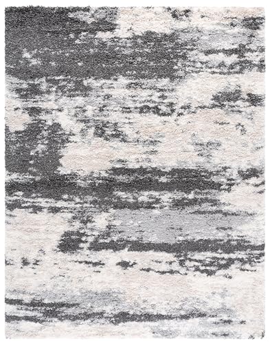Tapete SAFAVIEH Area Rug 8x10 Fontana Shag Gris y Marfil miniatura 3