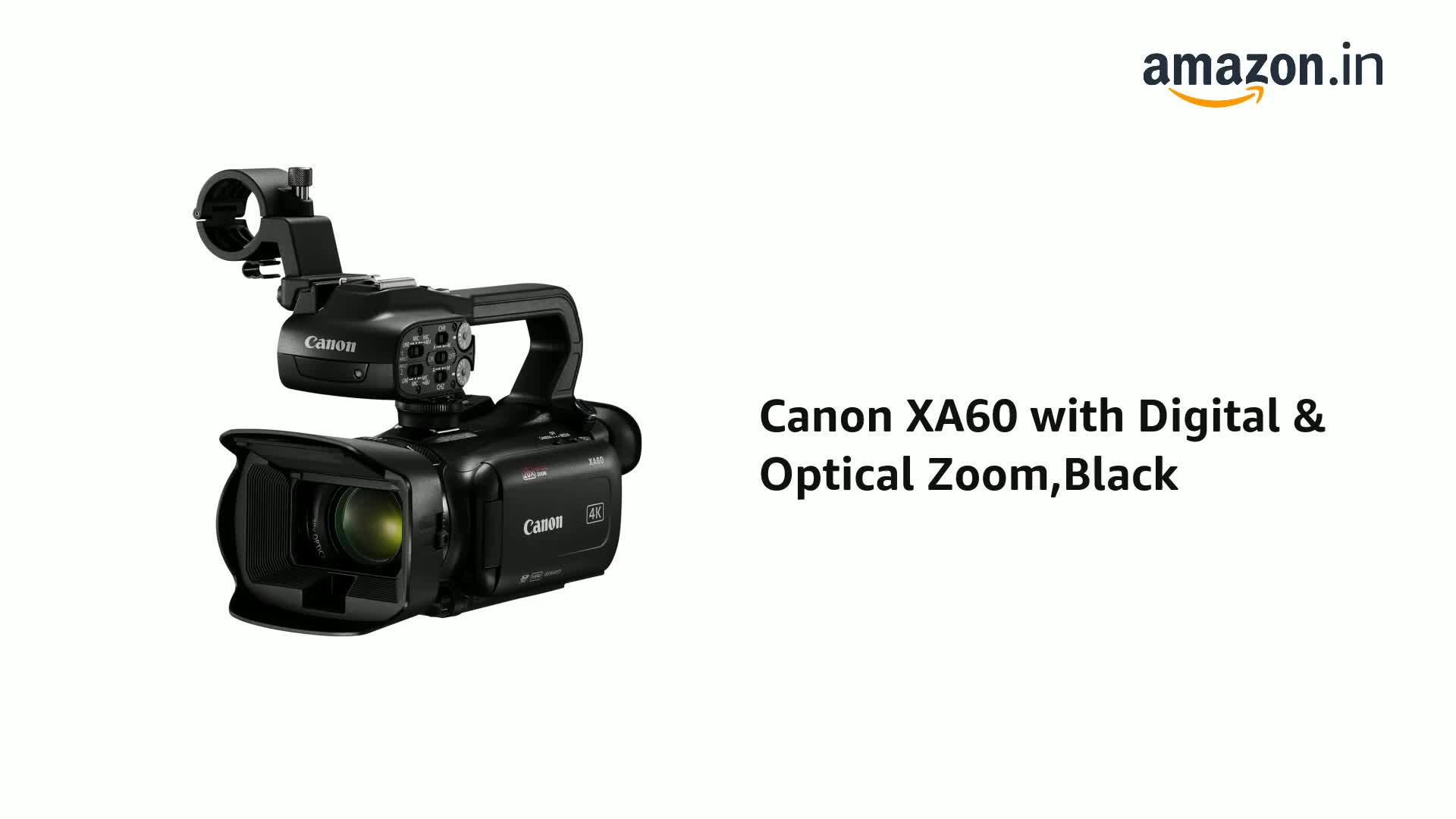 Canonカメラ Buy Canon XA60 with Digital & Optical Zoom,Black Online at Low