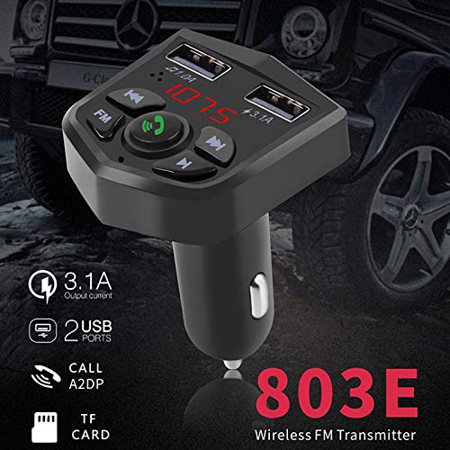 Bluetooth 5.0 Car Kit mãos-livres sem fio Bluetooth FM Transmissor Car MP3 Player 3.1A Carregador US