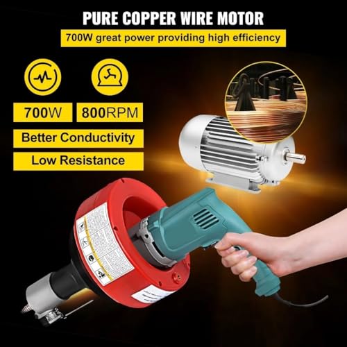 Desatascador Manual de tuberías de 220 V - Máquina de Limpieza de desagües para fregaderos de Cocina e inodoros, Limpiador de desagües eléctrico portátil de 8 m