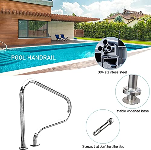 Barandilla para piscina en acero inoxidable 304 pulido miniatura 3