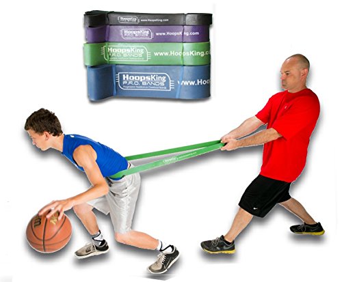 HoopsKing P.R.O. Bands for Basketball Resistance Bands Training (Single Band - 4 Levels to Choose...