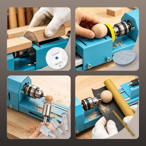 Bonvoisin 7-Speed Mini Wood Lathe