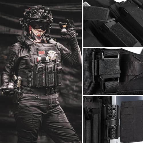 Image of VOTAGOO Gear Tactical Vest, Quick Release Lightweight Airsoft Vest, Adjustable Weighted Vest for Outdoor Hunting Training
