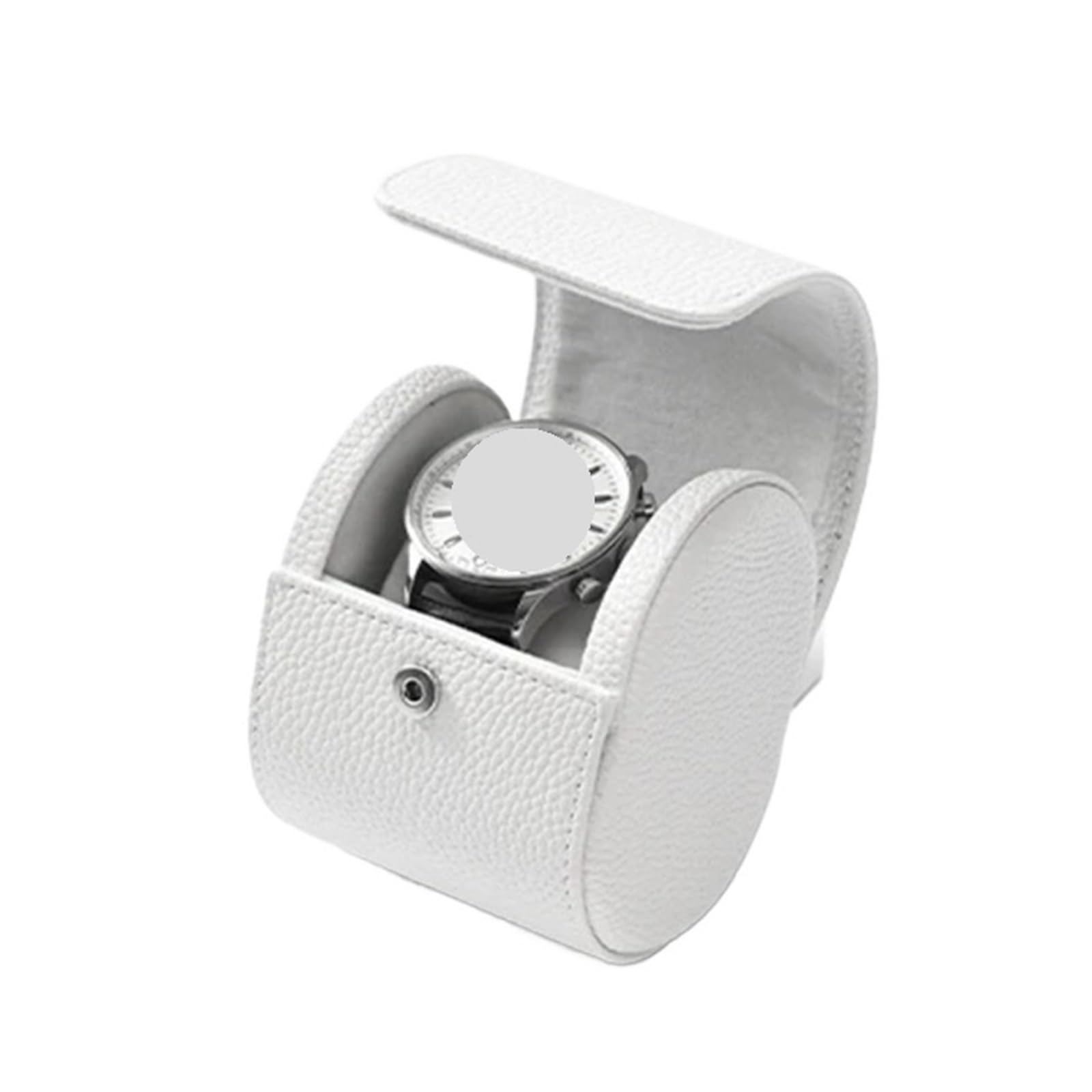 2 stücke Leder Uhr Tasche Lagerung Reise Einzel Fall Luxus Handgelenk Schmuck Organizer Männer Box Geschenk Für Reisen, Organisation