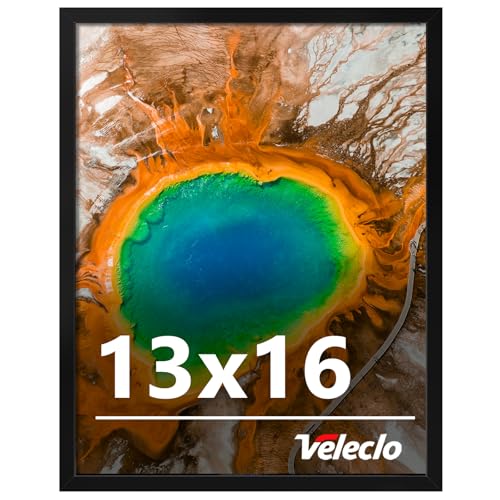 Veleclo 13x16 Picture Frame for Wall Display 13x16 Black Picture Frame with Shatter Resistant Plexiglass Stable and Sturdy 13 x 16 Poster Frame for Wall Display Handpicked Gift Collection 1 Pack