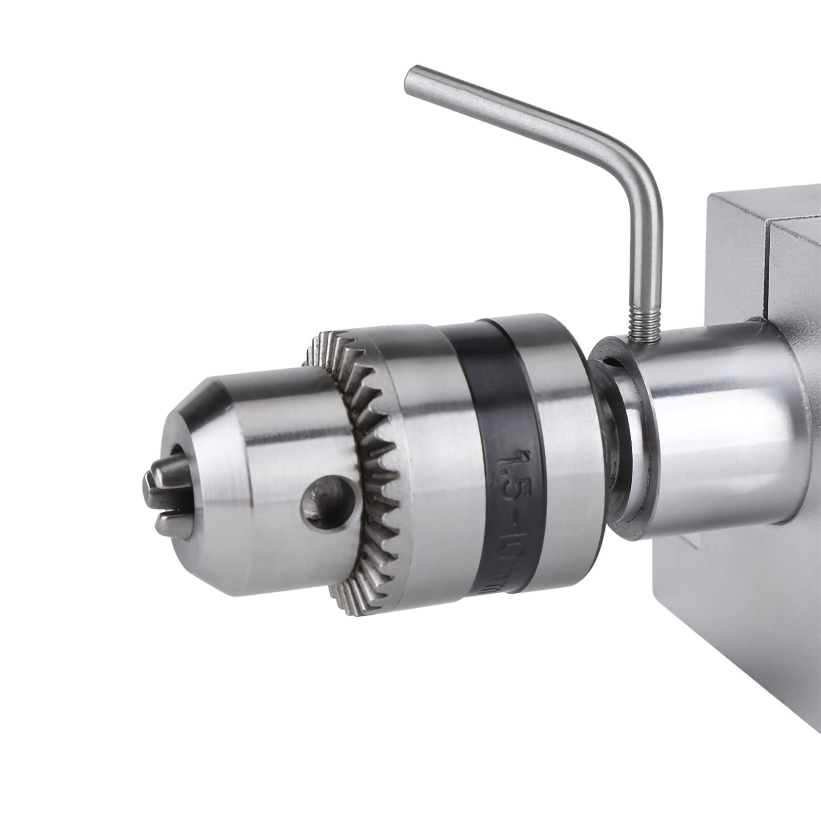Centro giratorio en vivo preciso con llave, piezas de mini torno, centro en vivo de acero de alta dureza para carpintería de bricolaje, profundidad de orificio ajustable con 3