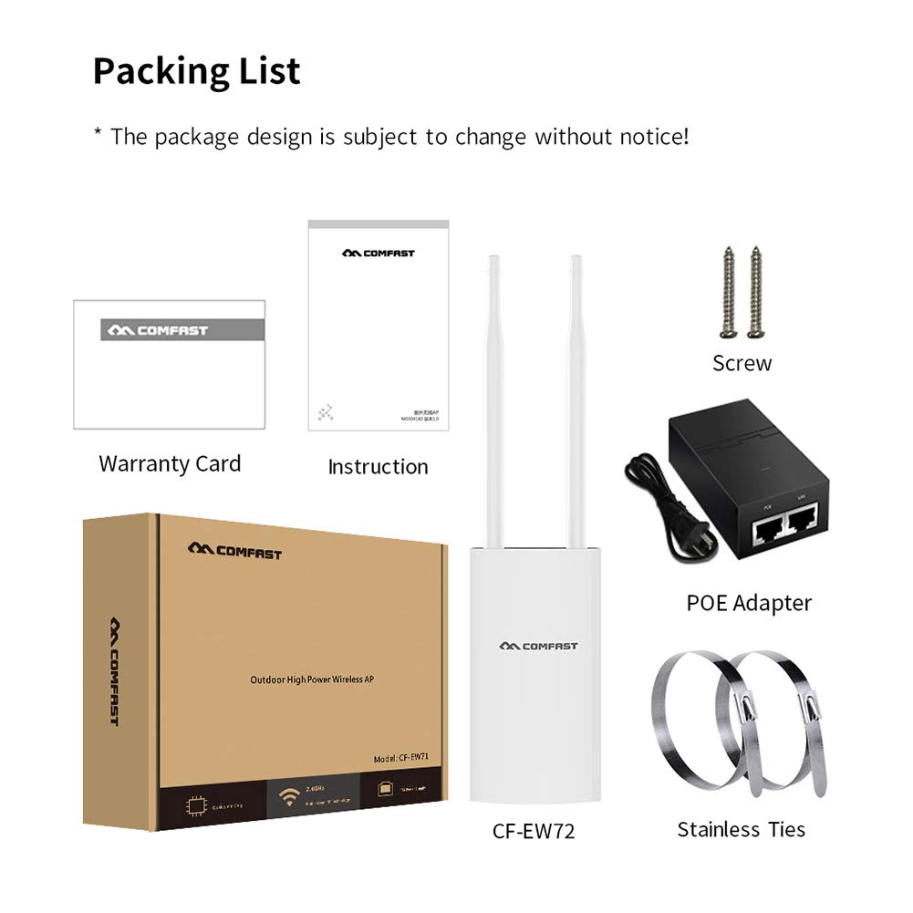 Ripetitore Veloce Booster Extender WLAN 1200Mbps Doppia Banda 5G AP per Esterni Ad Alta Potenza Punto di Accesso a Copertura Omnidirezionale