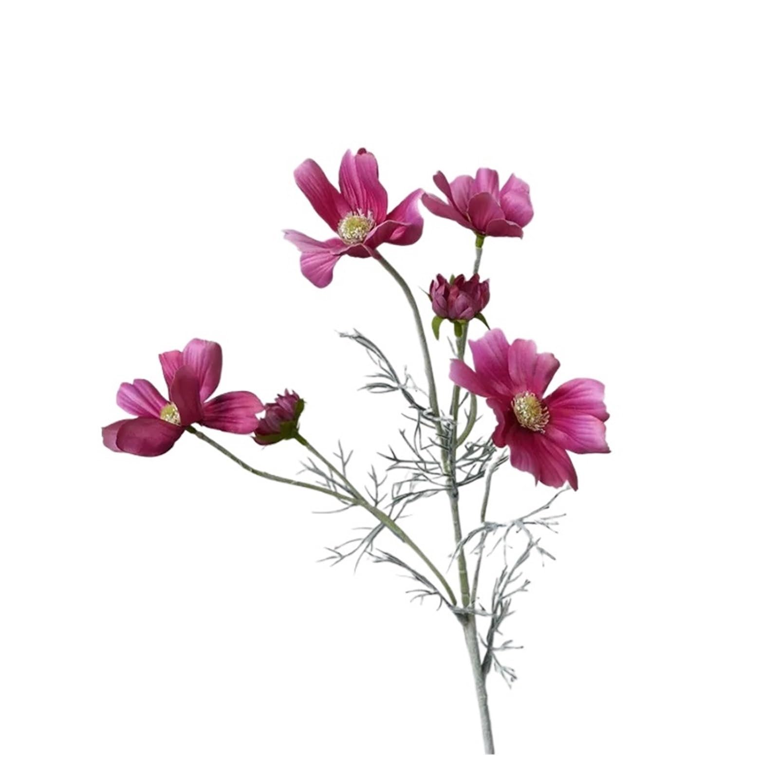 Casetlong 5 Pcs Artificial Flower Wedding Bouquet Party Home Decoration Fake Flowers Garden Floral(Rose red)