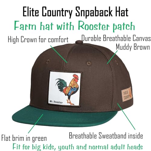 Image of EDTREK Performance Outdoorsman Snapback Truck Hat with Flat Brim - Unique Animal Embroidery