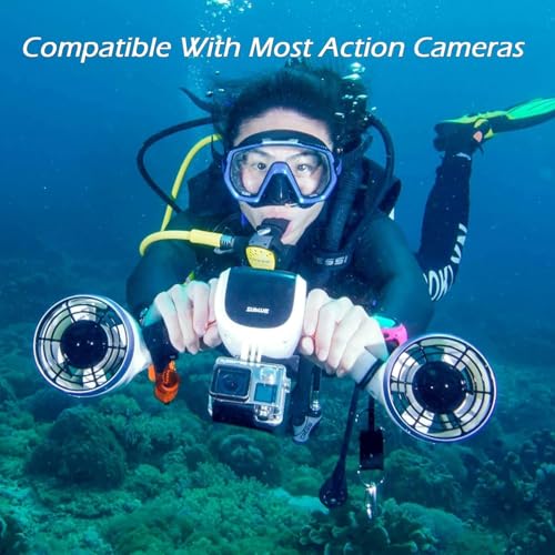 Image of Sublue Mix MixPro Underwater Scooter, Dual-Motor Water Scooter for Adults, 131ft Waterproof, 30 Min Battery, Action Camera Mount, for Pool, Diving, Snorkeling (SpaceBlue)