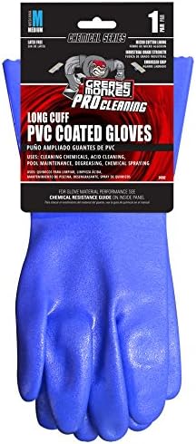 Grease Monkey Gloves - Blue Large Protective Work Gloves for Hands