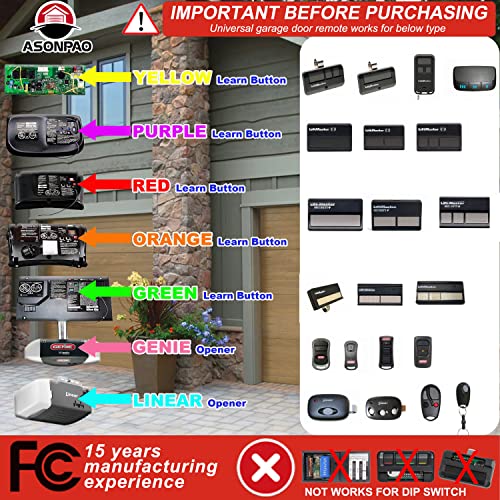 Snapklik.com : ASONPAO 890MAX 956EV Universal Multi-Frequency Garage ...