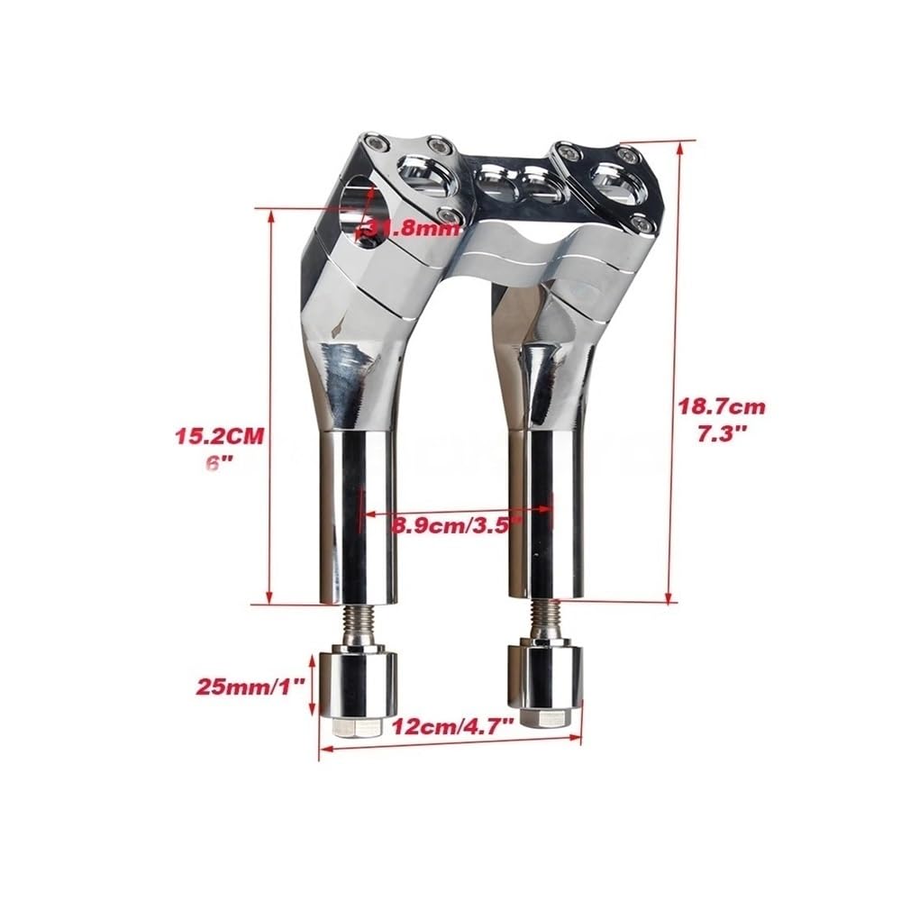 Estensore Manubrio Moto Riser Manubrio Rise 6-13'' 32MM 1-1/4'' Per Touring Per Moto per Electra Glide Street Bob FLHX FLHTC