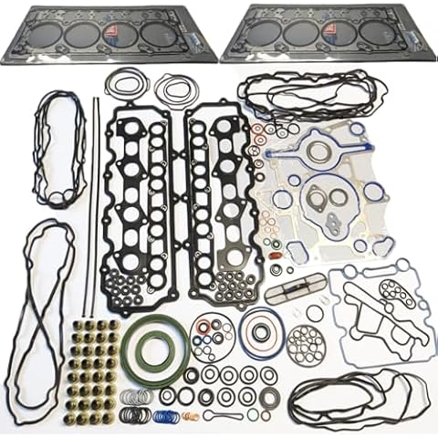Full Gasket Set - Includes Head Gasket Set and Bottom End Set - Fits Ford 6.0 6.0L Powerstroke 2003-2010 - DK Engine Parts (18MM) Cover