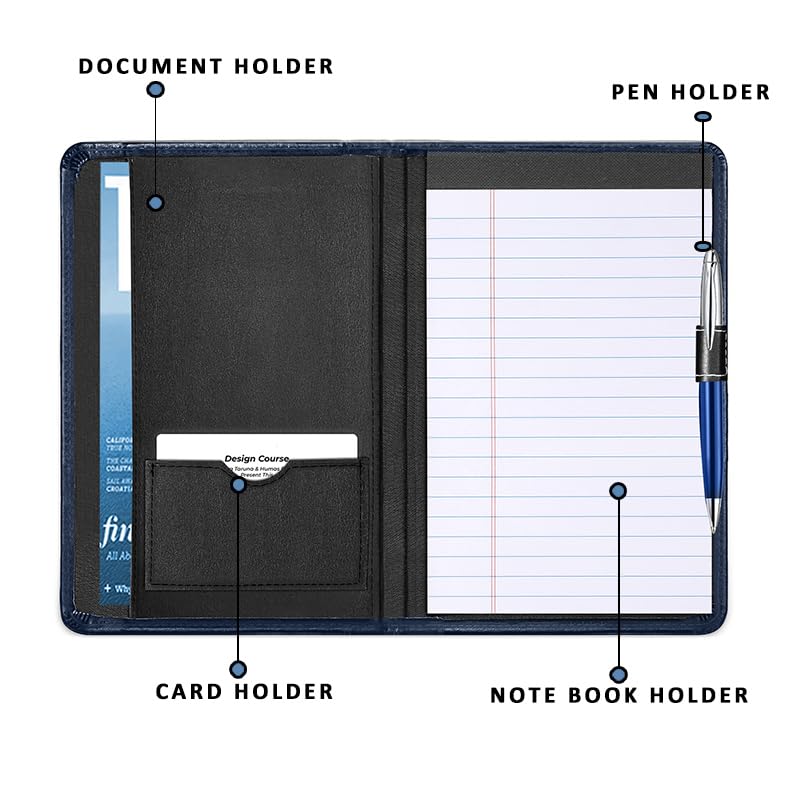 Mini porte-documents A5 bleu marine pour ne plus perdre vos notes importantes - 3