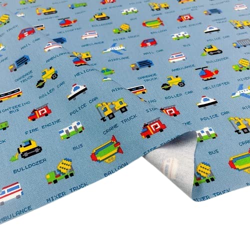 Amazon | 車 はたらくくるま オックス ドット絵 ピクセルアート 生地
