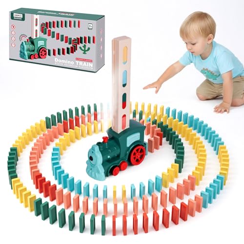 Domino para Niños con Tren Automático, 100 Piezas