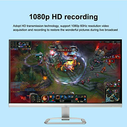 Video Record Card, Game Video Capture Dongle for Computer, Live Streaming Adapter HD 1080P USB2.0 HDMI Mini Aluminium Alloy Computer Components