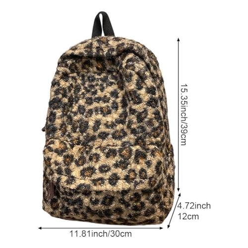 Sac à dos peluche léopard Y2K grande capacité pour ne plus manquer de place - 6