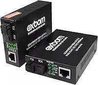 Par Conversor Mídia Fibra Óptica P/ Rj45 Gigabit 1000 Mbps 20 KM