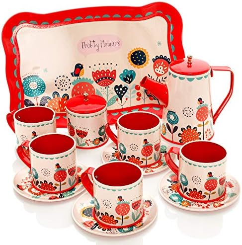 Milly & Ted Kids Tea Set - Tea Party Set For Girls - Includes Carry Case - Pretend Play Childrens Toy Tea Set