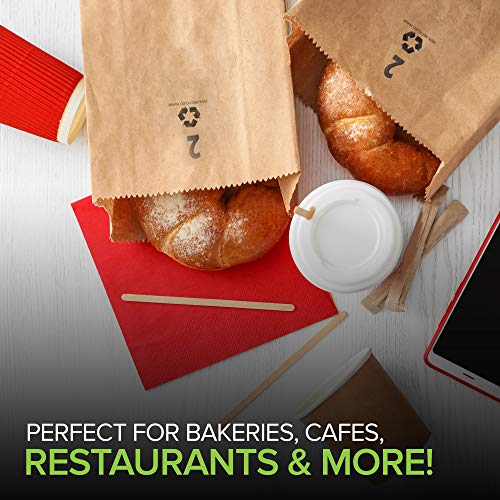 Stock Your Home 2 Lb Kraft Small Brown Paper Bags (250 Count) Mini Size Bag for Packing Breakfast Food, Snack, or Lunch Items - Blank Bulk Pack, Disposable Sack for Arts & Crafts Projects by Stock Your Home - Image 5